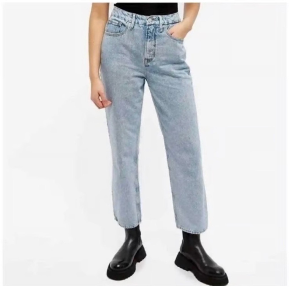 Good American Good 90’s Duster Crop Straight Leg Jeans Size 12 / 31